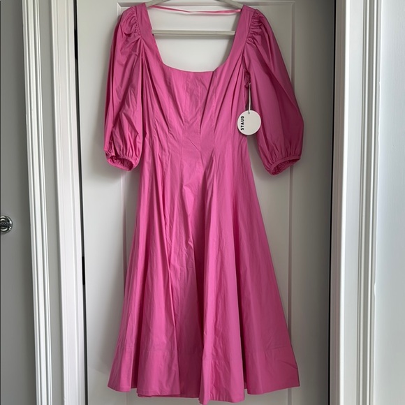 STAUD Dresses & Skirts - NWT Staud Swells Midi Dress Wild Orchid Pink Size 2